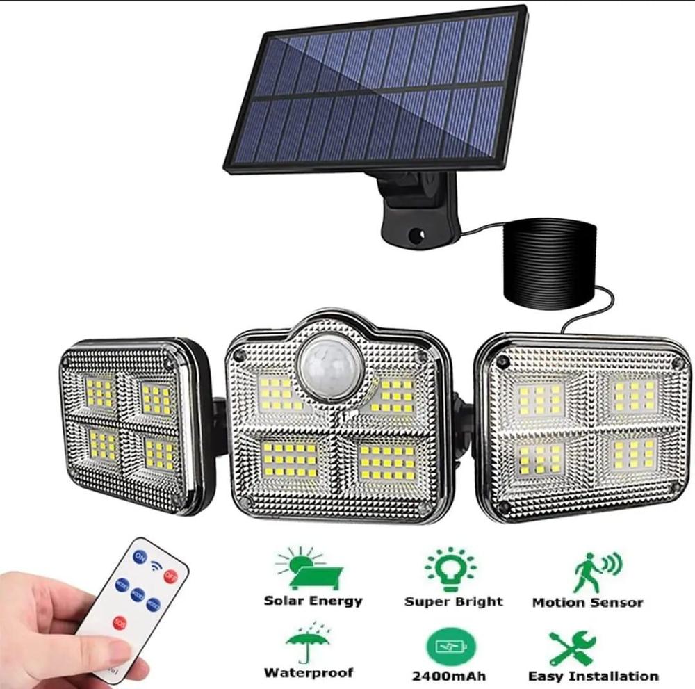 Solar motion sensor outdoor wall light